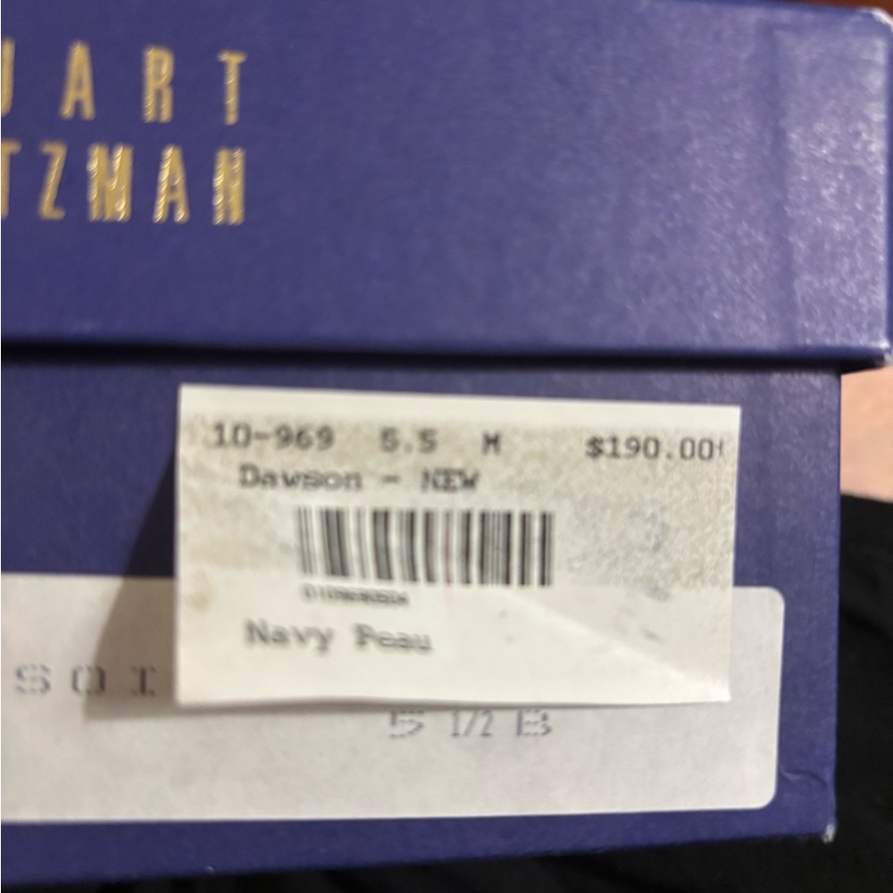 Vintage Stuart Weitzman DAWSON NAVY
PEAU DU SOIE 5 1/2 - Picture 13 of 16